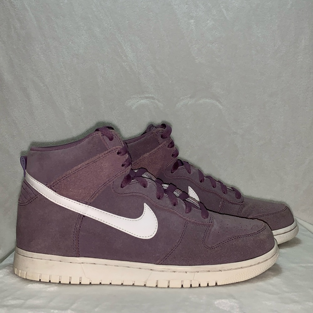 Nike Dunk High Premium Suede Violet Dust/White Mens size 8.5